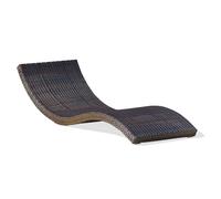 Bain de soleil CANCUN empilable en résine tressée - CHOCOLAT