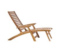 Bain de soleil inclinable 3 positions en bois massif rio