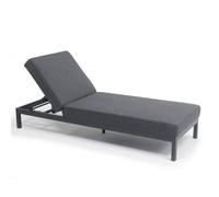 Bain de soleil inclinable en aluminium gris - Oviala