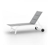 Bain de soleil Limala Acier/Aluminium Textilene 150 kg mobile