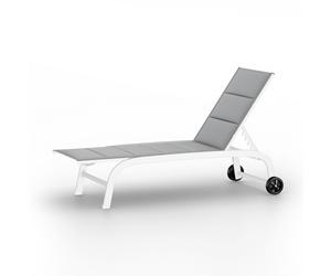 Bain de soleil Limala Acier/Aluminium Textilene 150 kg mobile