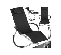 tectake® Chaise Longue Pliante Bain de Soleil Jardin Exterieur Confortable & Peu encombrant, Cadre en Acier & Aluminium Chaise Longue Transat de Plage Relax Jardin Camping Salon de Jardin Exterieur