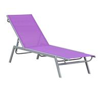 Outsunny - transat design - Métal - 170x58x97cm - Mauve