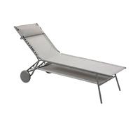 Bain De Soleil - Transat Piscine et Jardin - Chaise Longue Haut - Miami Ii - - Gris Galet - Lafuma Mobilier