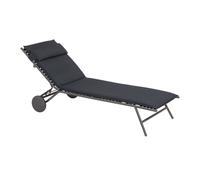 Chaise longue pliante Lafuma Mobilier Miami II BeComfort noir