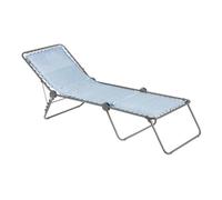 Bain De Soleil - Transat Piscine et Jardin - Chaise Longue Pliant Matelassé - Siesta L - Polycoton - Bleu Marine - Lafuma Mobilier