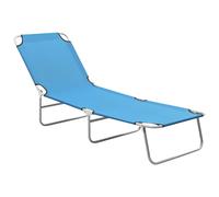 Bain de soleil vert pliable avec dossier ajustable Chaise longue vidaXL