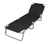 Bain de soleil vert pliable avec dossier ajustable Chaise longue vidaXL