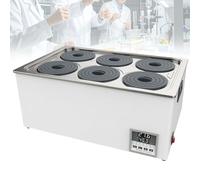 Bain d'eau thermostatique numérique de laboratoire 1/2/4/6/8 trous, boîte de bain d'eau électrique, RT-99,9 °C et minuterie, couvercle amovible multicouche, pour laboratoire, centre de recherche