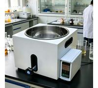Bain d'huile et d'eau à température constante de laboratoire, avec bain-marie en acier inoxydable, affichage de contrôle de la température et appareils de chauffage numériques de type élévateur(5L)