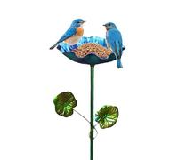 Bain d'oiseau à fleurs, Ornement décoratif en fer, finition de style vintage classique, décoration extérieure de jardin, design durable, convient pour arrière-cour, parc, aménagement paysager, maison