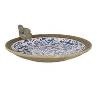 Esschert Design - Bain d'oiseaux AC10 en céramique 32 x 8,5 x 32 cm Bleu