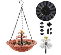 Bain d'oiseau Solaire Fontaine à Cascades avec Pompe et Gicleur