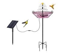 Bain d'oiseaux à fontaine solaire d'extérieur Abreuvoir Pour Oiseaux Bleus