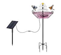 Bain d'oiseaux à fontaine solaire d'extérieur Abreuvoir Pour Oiseaux Bleus