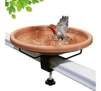 Bain D'oiseaux À Pince De Clôture - Bol D'alimentation Pour Oiseaux Extérieur En ABS De 12 Pouces | Mangeoire À Eau Pour Colibris Et Perroquets | Bain Pour Colibri, Perroquet, Jardin, Cour, Patio, Por