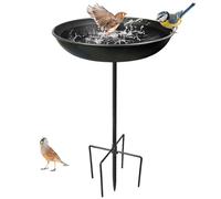 Bain d'oiseaux, Abreuvoir Oiseaux Exterieur, Mangeoire Oiseaux Exterieur sur Pied, Bains pour Oiseaux Sauvages, Hauteur 64cm, Decoration Jardin Exterieur, Amovible avec 5 Bases Fixes