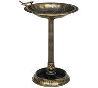 Bain d'oiseaux abreuvoir pour oiseaux jardinière 3 en 1 dim. Ø 50 x 72H cm PP bronze antique