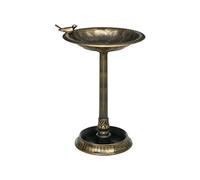 Bain d'oiseaux abreuvoir pour oiseaux jardinière 3 en 1 dim. Ø 50 x 72H cm PP bronze antique Bronze G