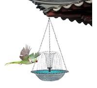 Bain d'oiseaux alimenté par énergie solaire, douche suspendue avec pour boire, fontaine pour oiseaux avec pompe à énergie solaire, pour jardin, extérieur, balcon