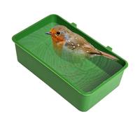 Bain d'oiseaux authentique pour perroquet, de 20,3 x 15,2 cm avec 2