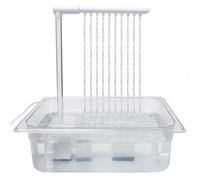 Bain d'oiseaux Automatique avec Eau en Circulation, Douche à Oiseaux pour Montage en Cage, Fontaine de Bain de Simulation Pluie pour perruches, calopsittes, perroquets et Petits - p