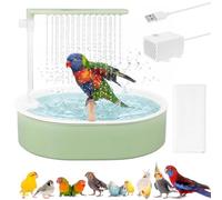 Bain d'oiseaux, Automatique, en Plastique, pour perruches, avec Pompe, Fontaine de Douche pour Oiseaux, capacité, bac de Douche pour perruches, calopsittes, Conures, inséparables (B)