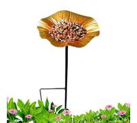 Bain d'oiseaux avec piquet et bain résistant à la rouille et bain pour oiseaux d'extérieur pour jardin, pelouse, oiseaux sauvages : colibri, charbonnier, pinson, moineau