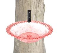 Bain d'oiseaux - Bol de Bain d'oiseaux de 9 Pouces, baain doiseaux en résine Plastique Robuste, Bol de Bin d'oisaux de Jardin en Fer monté sur Arbre | Bassin Portable d'inspiration Florale, décorati