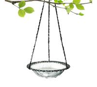 Bain d'oiseaux de jardin - Eau pour oiseaux - Cintre en métal Maison d'oiseaux décorative robuste pour réserve de gibier et observation de la nature dans le jardin pelouse balcon terrasse balustrade