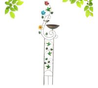 Bain d'oiseaux de jardin | Mangeoire à oiseaux autoportante - Mangeoire à eau décorative artistique avec support de plantes pour extérieur, pelouse, jardin, jardin