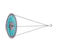 Bain d'oiseaux décoratif de jardin avec fontaine intégrée à suspendre pour oiseaux sauvages écureuils résistant aux intempéries Design ABS Mangeoire à oiseaux suspendue avec eau