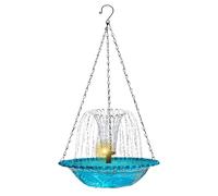 Bain d'oiseaux décoratif, mangeoire à eau qui attrape la lumière du , décoration de jardin élégante pour station d'abreuvoir les oiseaux, construction solide et résistante aux intempéries