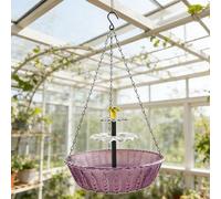 Bain d'oiseaux d'extérieur avec fontaine solaire, résistant aux intempéries, bain d'oiseaux suspendu et non suspendu pour oiseaux - Baignoire pour oiseaux et spa et mangeoire à oiseaux décorative