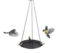 Bain d'oiseaux d'extérieur - Bains d'oiseaux pour le jardin | Plateau de mangeoire à oiseaux à suspendre | Plateau de bain en métal résistant aux intempéries | Station de suspension pour mangeoires à