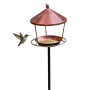 Bain d'oiseaux d'extérieur, bassin d'eau en métal, de 12x8 pouces avec construction robuste, douche pour perroquets pour bol d'alimentation, bain décoratif de style classique, bains de voliè