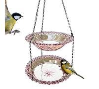 Bain d'oiseaux d'Extérieur | Fontaine Suspendue à Oiseaux Bleus de Jardin | Bain de Terrasse Balcon | pour Le Jardin extérieur, terrasse, Balcon, Cour, Porche et ornithologues Amateurs