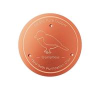 Bain d'oiseaux - Disque en cuivre - Pour le nettoyage des oiseaux - Avec support stable - Bain d'oiseaux, fontaine pour jardin, mangeoire, terrasse