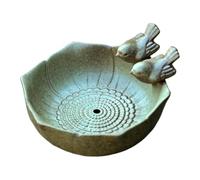 Bain d'oiseaux en céramique extérieur - Bol de supermarché d'inspiration antique pour oiseaux terrestres, décoration de jardin artistique polyvalente pour les perroquets écureuils