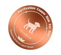 Bain d'oiseaux en cuivre - Disque naturel en cuivre renforcé de 10 cm, bol d'eau pour oiseaux, pour aliments pour animaux de compagnie, volière, pinsons, moines, perroquets, maison, jardin, cour, amén