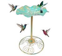 Bain d'oiseaux en métal, bain d'oiseaux vintage pour l'extérieur | Pot de fleurs décoratif antirouille pour clôture, porche, pelouse, patio, cour, terrasse, balcon