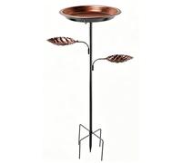 Bain d'oiseaux en MéTal pour L'ExtéRieur, Mangeoire en Fer Forgé, Base à Cinq Griffes, Style Classique pour Cour et Jardin(Copper Color)