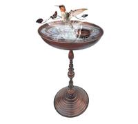 Bain d'oiseaux en Plein air - Eau de Colibri - Bain d'oiseaux décoratif - Bain d'oiseaux sur Pied - Cour intérieure - Art en Fer - Animaux Antiques - Statue pour Colibri Perroquet Shotio Yard