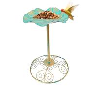 Bain d'oiseaux extérieur, abreuvoir haut pour oiseaux avec assiette, plateau antidérapant anti-gel pour balcon, terrasse, patio, pelouse, porche