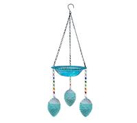 Bain d'oiseaux Extérieur - avec Crochet pour 3 Pots Décoratif de Jardin,Bain d'oiseaux Bol d'eau pour Extérieur - pour Cour Allée Patio Pelouse Balcon Porche Terrasse Jardin Aménagement Pays