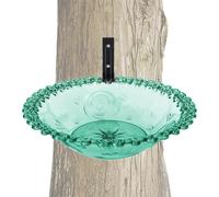 Bain d'oiseaux extérieur - Bac d'eau monté sur arbre à fleurs de 9 pouces | Mangeoire à oiseaux de jardin suspendue pour arrière-cour branche balcon extérieur oiseau potable décor