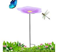 Bain d'oiseaux Extérieur,Bain d'oiseaux extérieur avec coupelle sur Tige,Distributeur d'eau pour Abeilles et Papillons - pour arrière-Cour Patio pelouse Plate-Bande Amoureux Nature