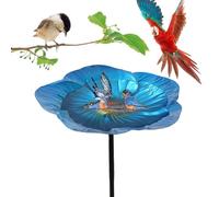 Bain d'oiseaux Extérieur, Bassin à Oiseaux sur Pied pour Jardin, Piquet Solaire Déco de Jardin pour Terrasse Jardin Observation Faune