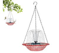 Bain d'oiseaux Extérieur - Fontaine Solaire Suspendue, Abreuvoir Jardin Décoratif | Point D’Eau Naturel pour Volatiles Migrateurs, Accessoire Écologique Plein Air pour Observation Oiseaux
