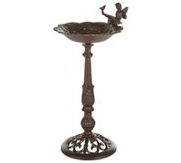 Bain d'Oiseaux Extérieur Mangeoire Design Antique Vintage Fée Décorative en Fer